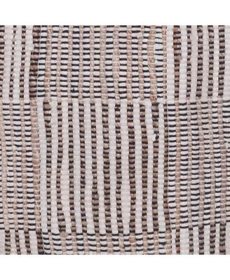 Geometric Cotton Pouf – Square Ottoman for Living Room Seating or Boho Style Accent