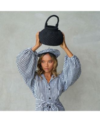 NAGA Macrame Bucket Bag In Black