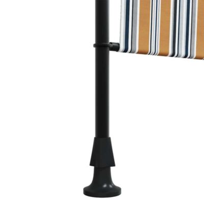 Outdoor Roller Blind Yellow and White 39.4"x106.3" Fabric&Steel