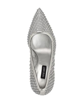 Women's Fresh Rhinestone Mesh Stiletto Pumps