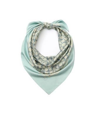 Textured Signature Print Silk Square Scarf