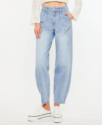 Women's Ultra High Rise Wide Tapered Fit Pull On Jeans