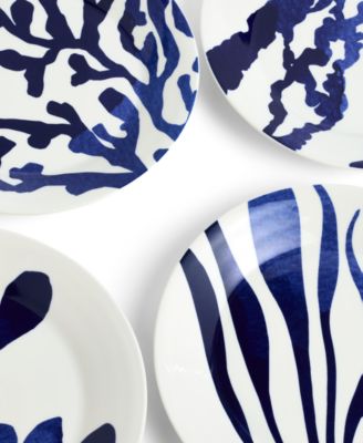 1815 Pacific Mixed Pattern Dinner Plates, Set of 4