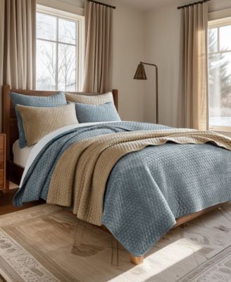 Velvet Stitch Reversible 2-Pc. Quilt Set, Twin/Twin XL