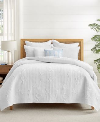 Cross Stitch Sea Textured 3-Pc. Quilt Set, Full/Queen