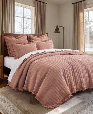 Wilhemina Stone Washed 3-Pc. Quilt Set, Full/Queen