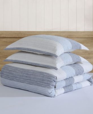 Sand Stripes Textured 3-Pc. Comforter Set, King/California King