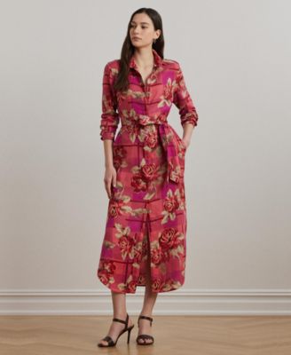 Lauren Ralph Lauren - Women's Floral Checked Linen Shirtdress