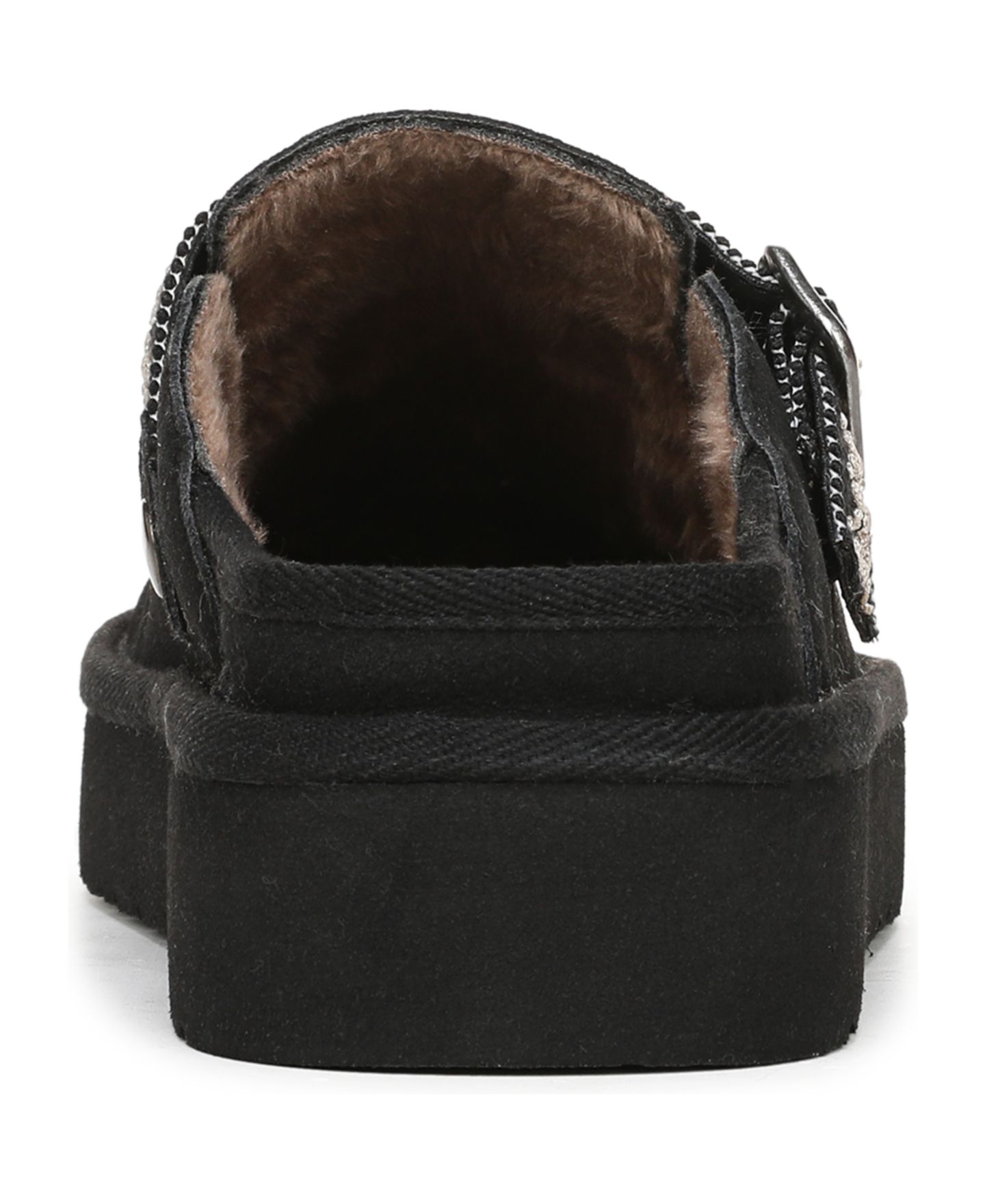 Женские сабо Blowfish Malibu Monday Round Toe Platform Mules, цвет: Чёрный искусственный замшевый — фото 3