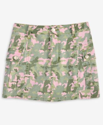 Big Girls Printed Cotton Cargo Skort