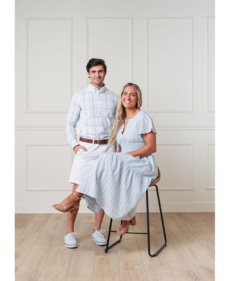 Women's Organic Bell Sleeve Tiered Eyelet Dress