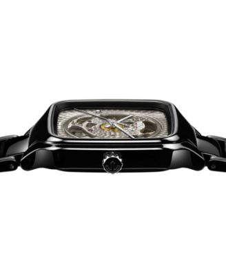 Unisex Swiss Automatic True Square x Kunihiko Morinaga Special Edition Black Ceramic Bracelet Watch 38mm