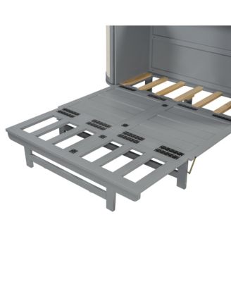 Full Murphy Bed with Hidden Storage & Modern Woven Design