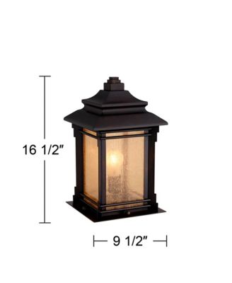 Hickory Point Rustic 16 1/2" Frosted Cream Glass for Exterior Barn Deck Set of 2 Farmhouse Outdoor Pier Mount Lights