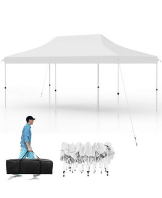 10 x 20 FT Pop-up Canopy Tent with Carrying Bag-White