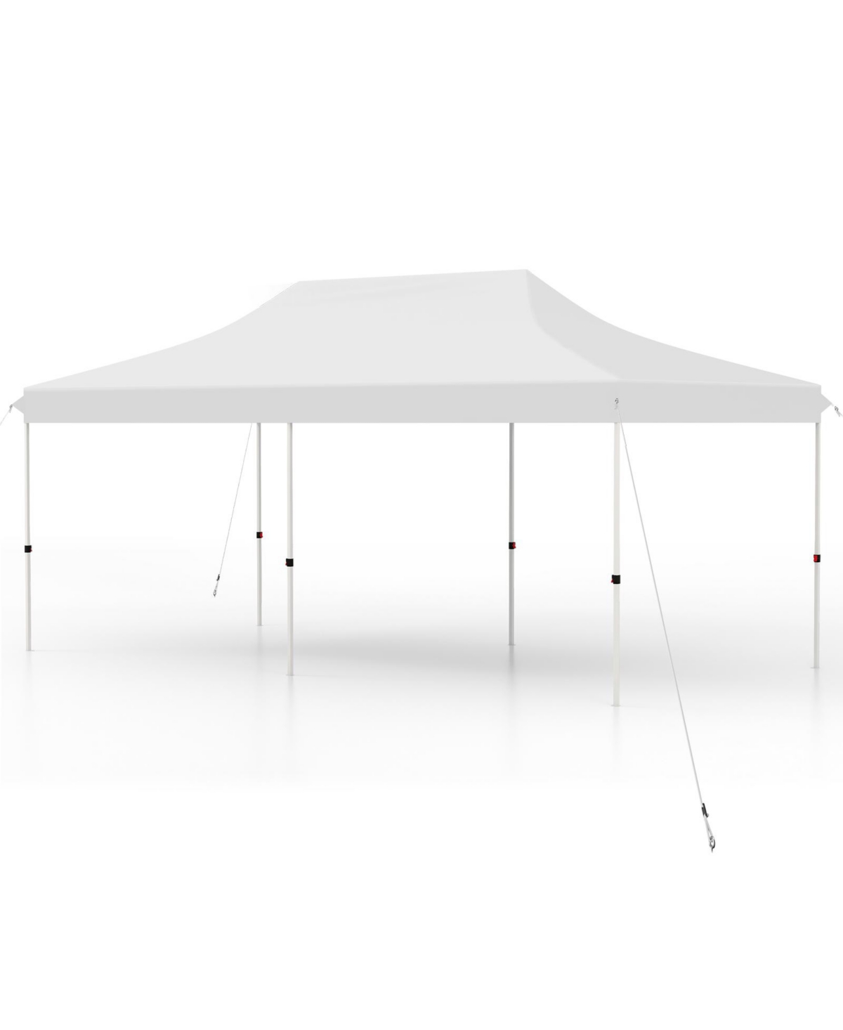 10 x 20 Ft Pop-up Canopy Tent with Carrying Bag-White - White