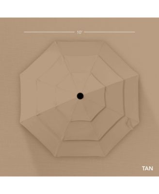 10ft 3-Tier Patio Umbrella, Market Sun Shade w/ Tilt Adjustment, Easy Crank