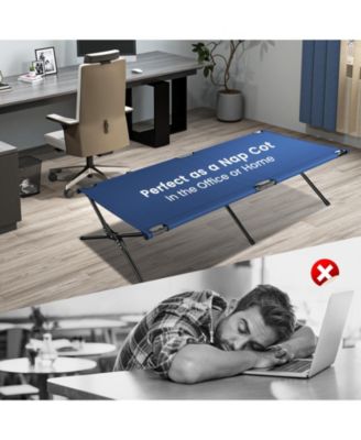 Adults Kids Folding Camping Cot-Blue