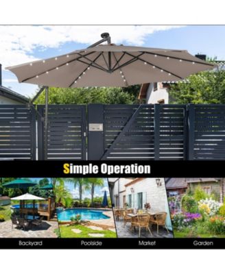 10 Feet Patio Cantilever Umbrella with Tilting System