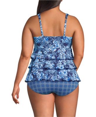 Women's Ruffle Fauxkini One Piece Swimsuit