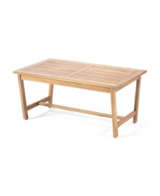 4-Piece Wood Patio Conversation Set with Gray Cushions