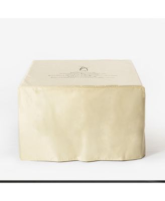 Square Wicker 20 in. Fire Pit Table with Extension