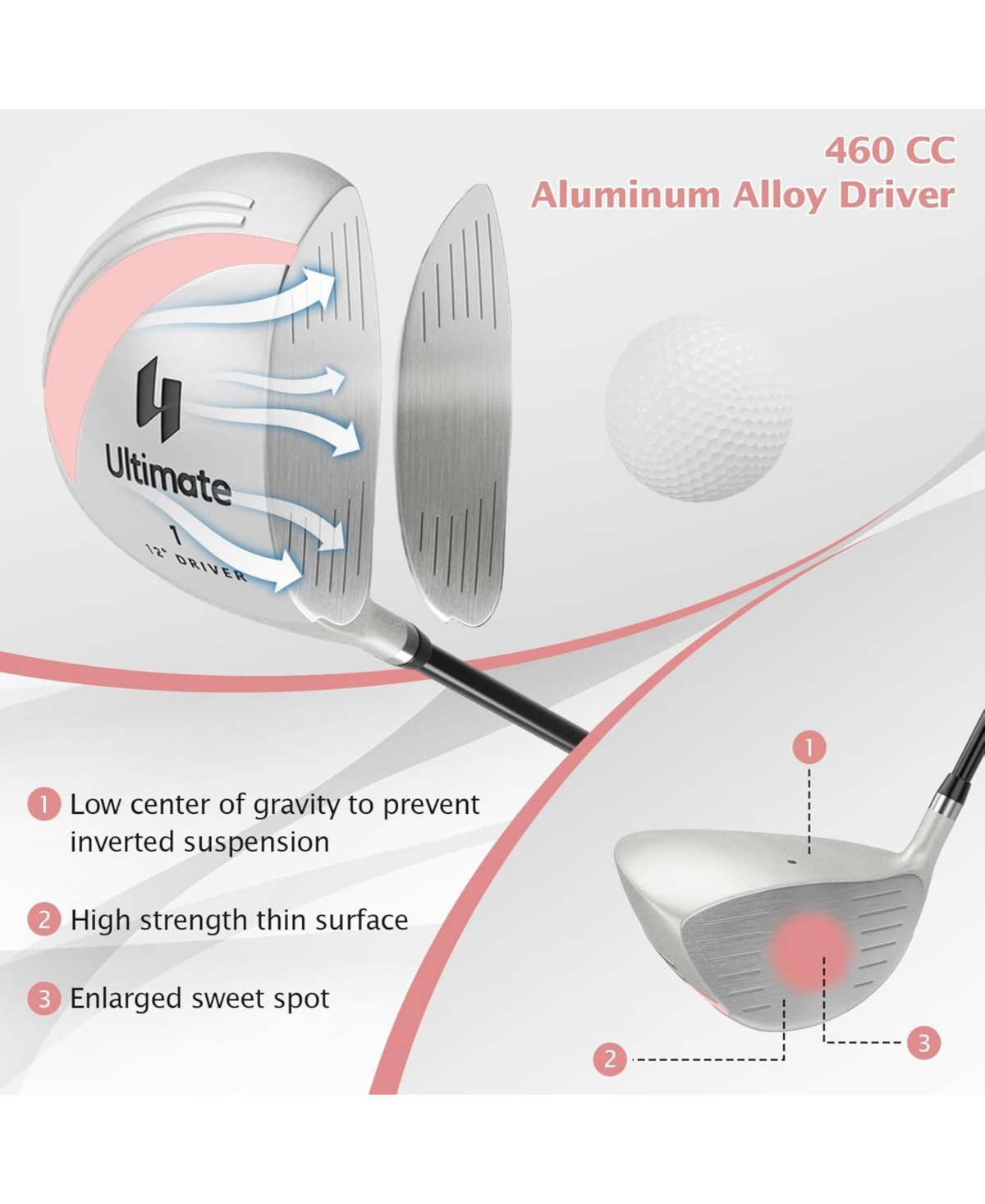 Women's 9 Pieces Complete Golf Club Set