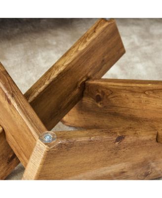 33.4" Modern Circular Glass Coffee Table