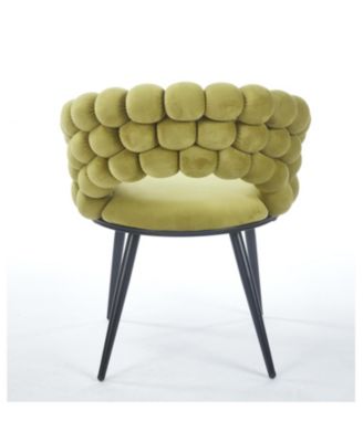 Green Modern Chairs (Set of 2), Gold Legs