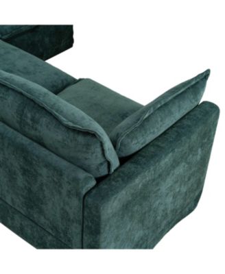 Streamdale Modern L-Shaped Sectional Sofa with Ottoman