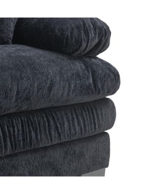 Streamdale L-Shaped Sectional Sofa Sleeper Couch - Black