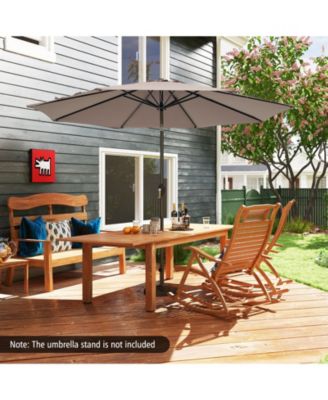10 Feet Outdoor Patio Umbrella with Tilt Adjustment and Crank