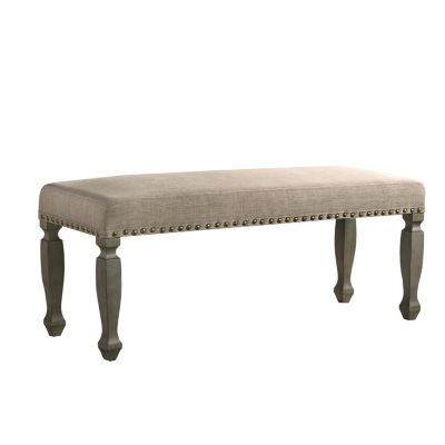 Finish Upholstered Nailhead Bench