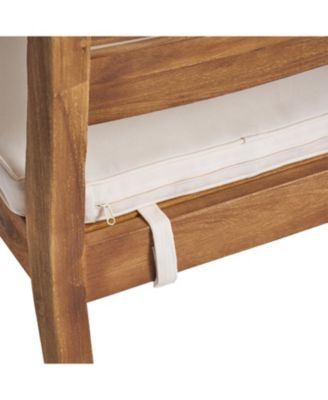 Streamdale Acacia Wood Expandable Dining Set with Cushions