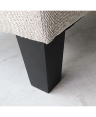 Fabric Ottoman Light Grey