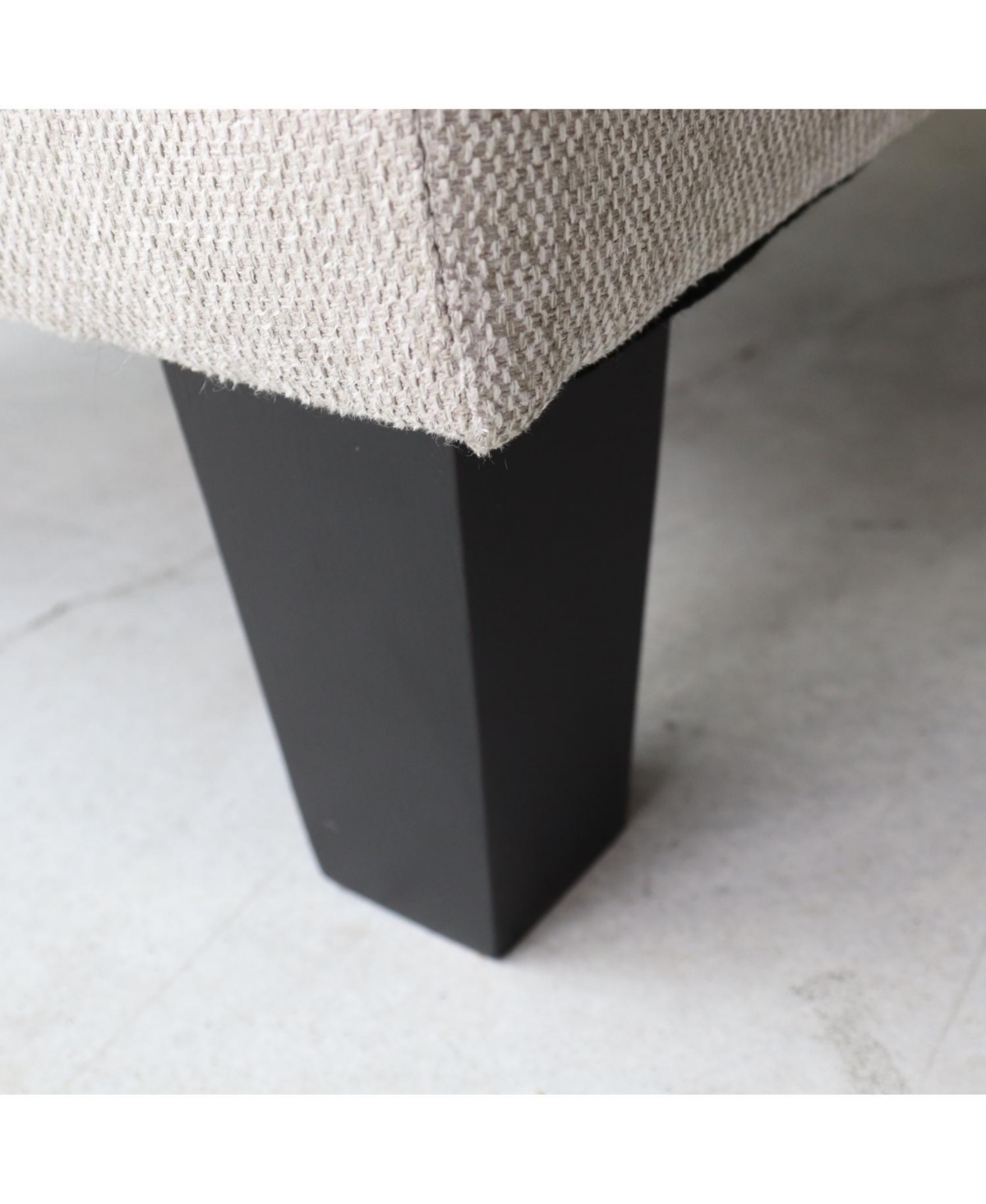 Streamdale Furniture Fabric Ottoman Light Grey