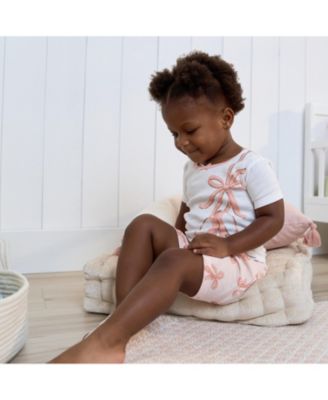 Baby Girls Top and Shorts Pajama Sets, 4-Piece, Ballet Slippers