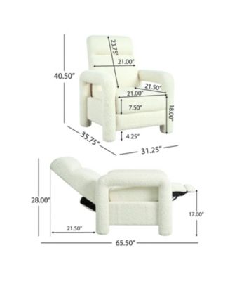 Push Back Recliner with Adjustable Backrest