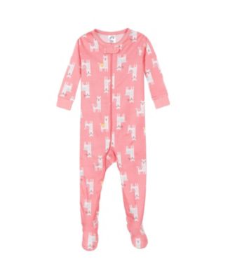 Baby Girls 2-Pack Snug Fit Footed Cotton Pajamas, Love, 0-3 Months