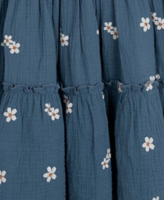 Big Girls Daisy Embroidered Dress