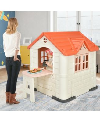 Kid s Playhouse Pretend Toy House For Boys and Girls 7 Pieces Toy Set