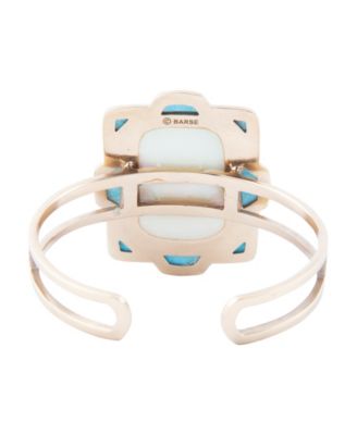 Barse Scenic Sedona Blue Turquoise and Golden Cuff Bracelet 37690₽