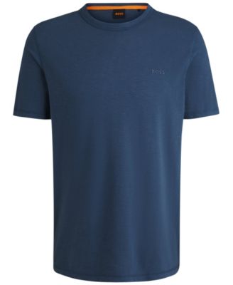 Мужская хлопковая футболка обычного покроя Slub от BOSS by Hugo Boss
