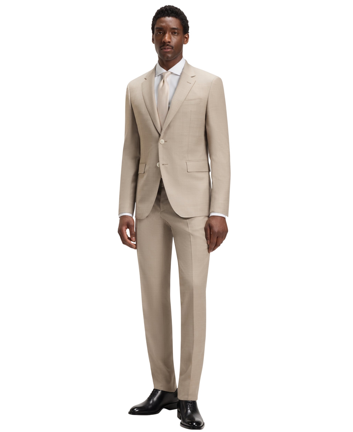 Hugo Boss Mens Boss Regular-fit Long-sleeve Stretch-linen Shirt In White