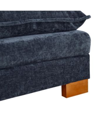 BLUE Chenille fabric with double lounge chair combination sofa