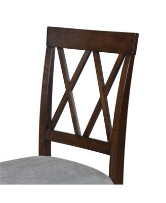  Natural 3-Piece Dining Set with Drop Leaf Table & Upholstered Chairs