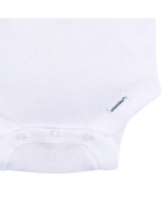 Baby Boys or Baby Girls White Sleeveless Onesies Bodysuits, 5-Pack