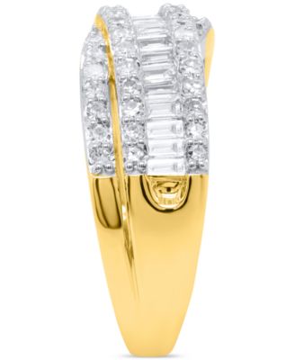 Lab-Grown Diamond Crisscross Band (1 ct. t.w.) in Sterling Silver or 14k Gold-Plated Sterling Silver