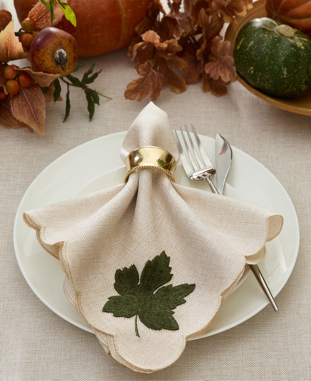 Elrene Fall Feels Cutwork Napkins, Set Of 4 In Multi