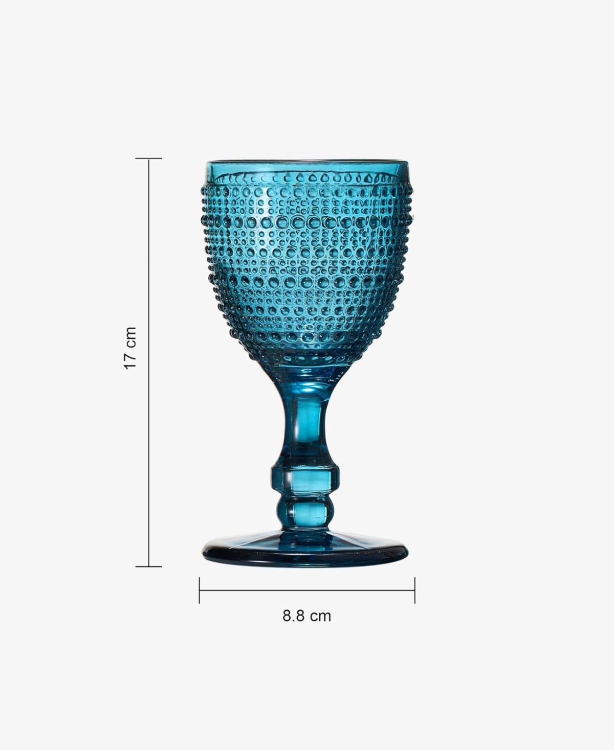 The Wine Savant Khen Vintage Hobnail Goblet Wine Glasses, Set Of 6